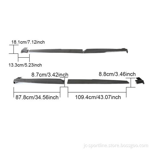 Real Carbon Fiber Side Skirts for Audi RS Q8 RSQ8 2021-2023